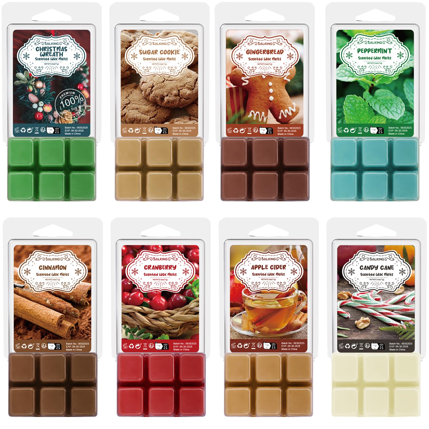 Amazon.com: Winter Scented Wax Melts, Christmas Soy Wax Melts Gift